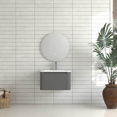 Wall Mounted Bathroom Vanity with Ceramic Basin