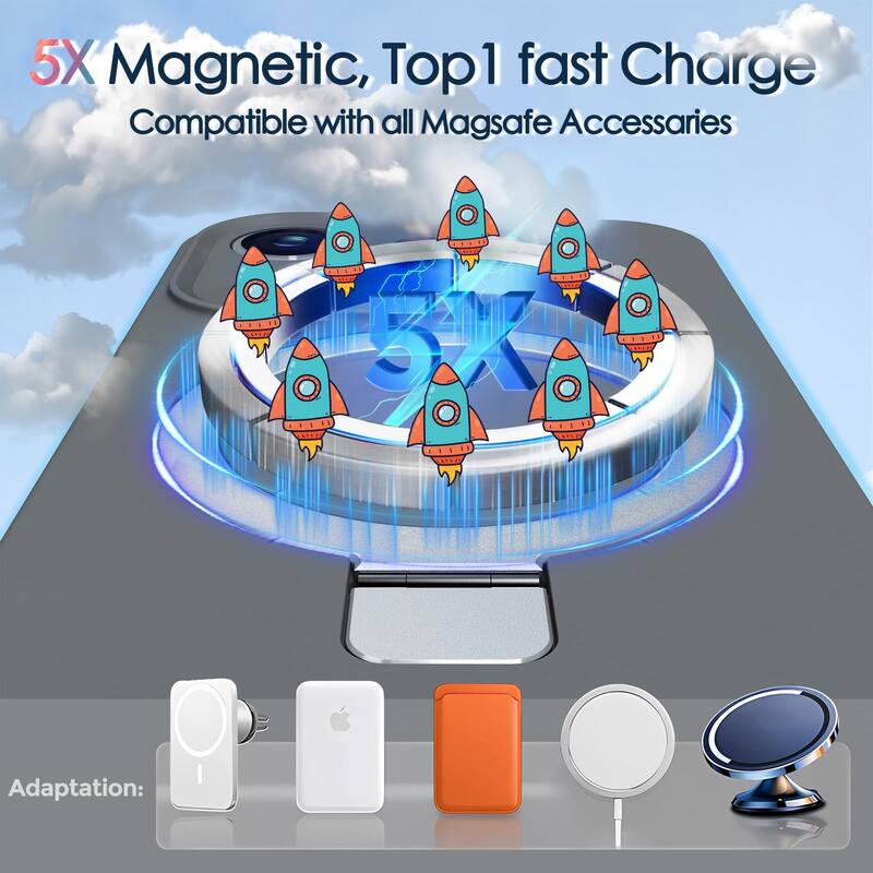 6.1 inch iPhone 13 Case, Liquid Silicone, Moisturizing Factor, Extreme Soft Slim Phone Case with Stand, Compatible with MagSafe