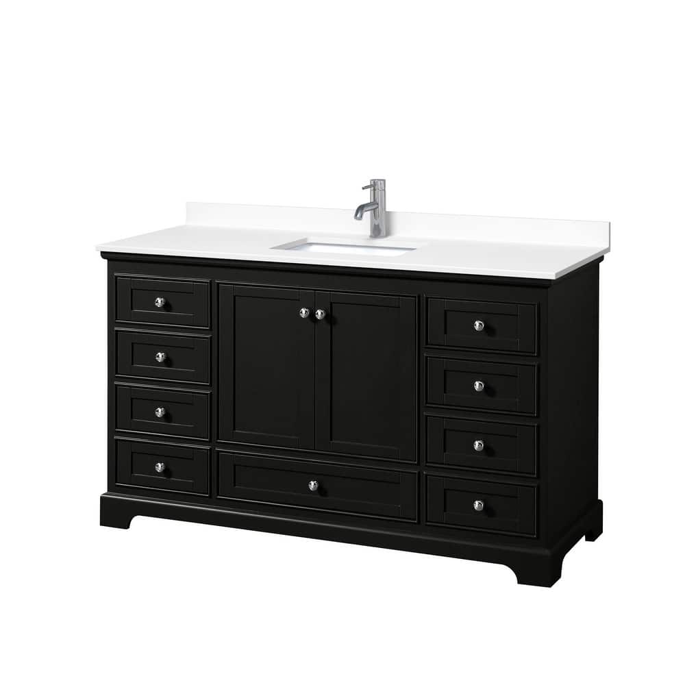 Wyndham Collection Deborah 60" Free Standing Single Basin Vanity Set