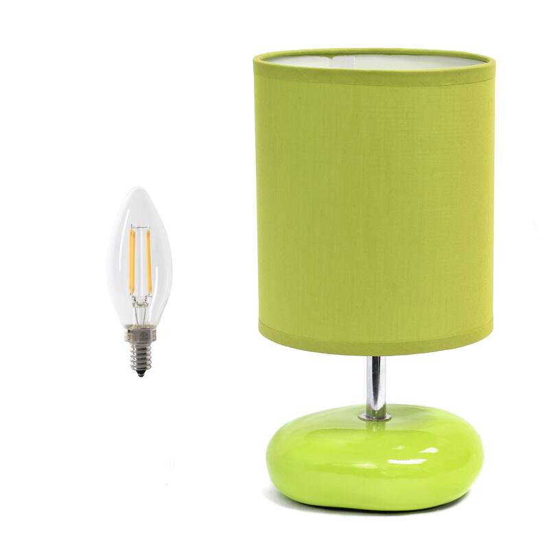 Bedside Stone Table Lamp - 10.25" - Green