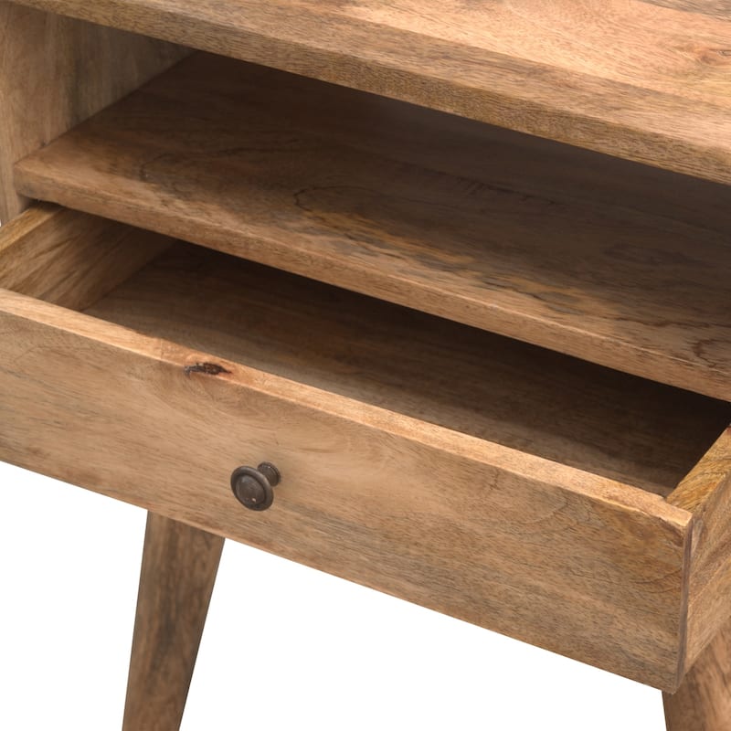 HomeRoots 23" Natural Solid Wood One Drawer Nightstand