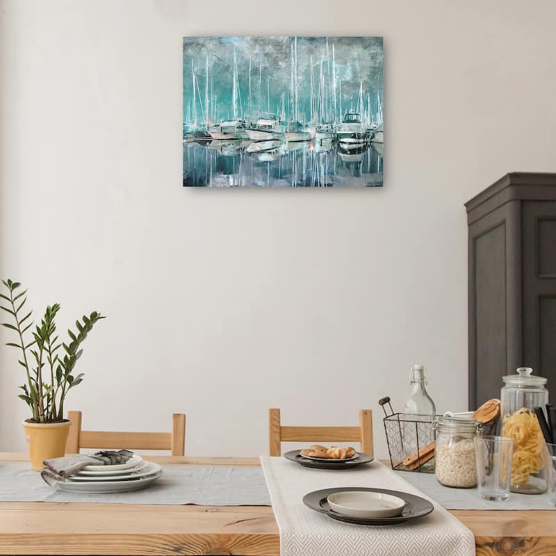 Harbor Masts By Studio Arts Canvas Art Print