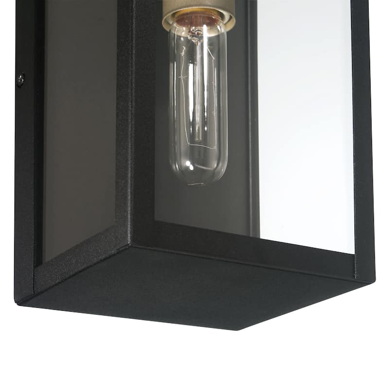 Lloyd Metal and Glass Wall Mounted Outdoor Light - 5.0"L x 6.0"W x 18.0"H