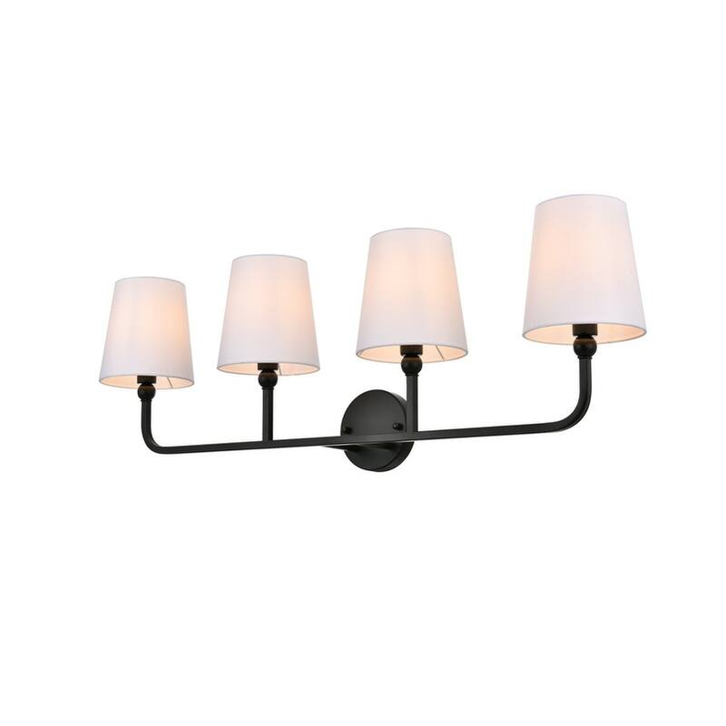 Cole 1 Light Black and Clear Bath Sconce