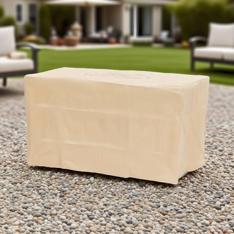 42" Propane Rectangular Concrete Gas Fire Pit with 50000 BTU