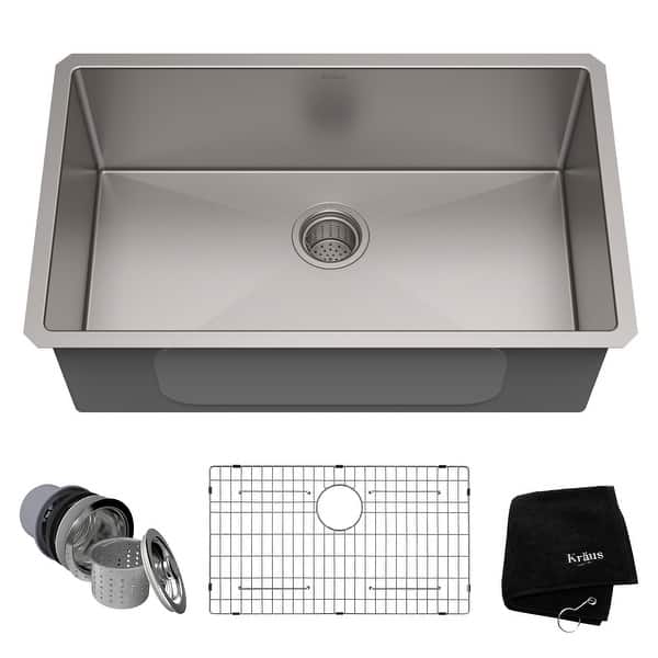 slide 1 of 154, KRAUS Standart PRO Undermount Single Bowl Stainless Steel Kitchen Sink