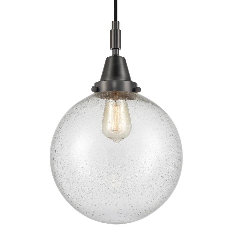 Innovations Lighting 447-1P-G204-10 Beacon 10" Wide Mini Pendant with - Matte Black