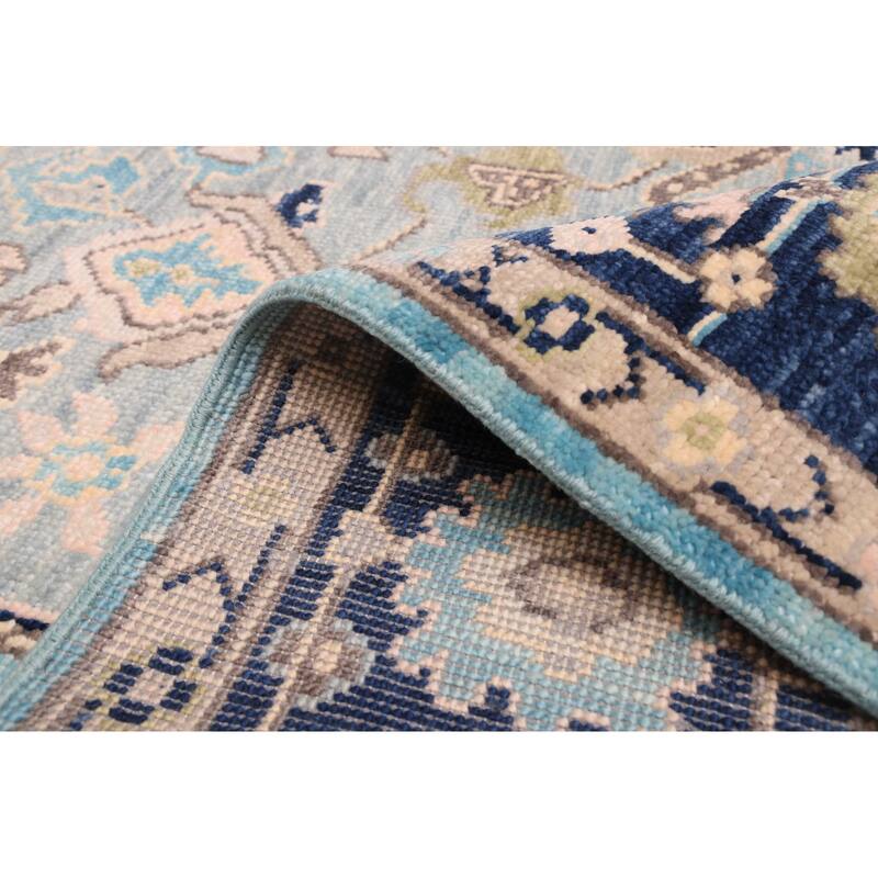 ECARPETGALLERY Hand-knotted Jules Serapi Sky Blue Wool Rug - 8'11 x 12'0