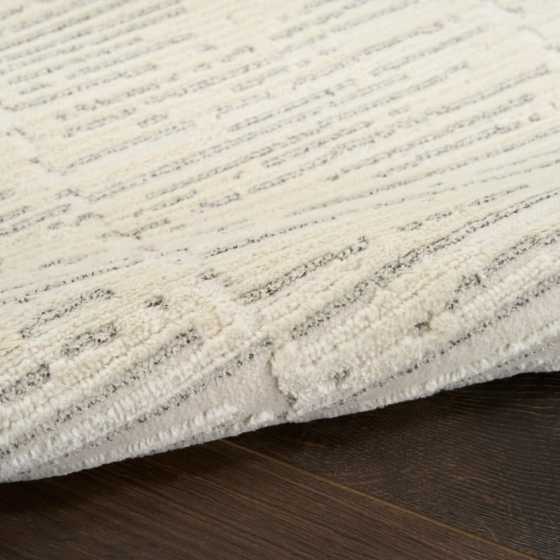 Nourison Ivory Hues Indoor only Cream / Ivory Abstract Area Rug