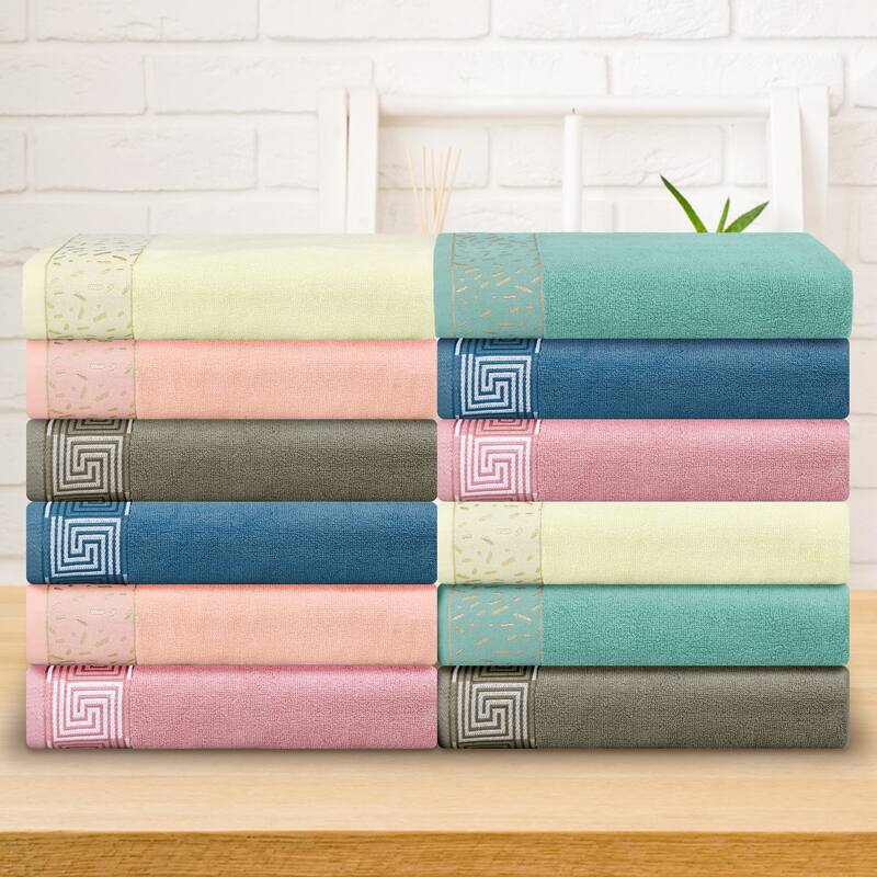 Cotton Bath Towels, 2 Pack Solid Bathroom Towels Set Highly Absorbent Towels for Bathroom 28" x 56"