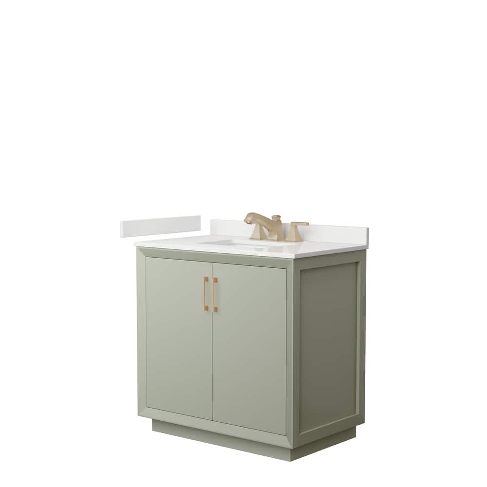 Strada 36-inch Single Vanity, Quartz Top