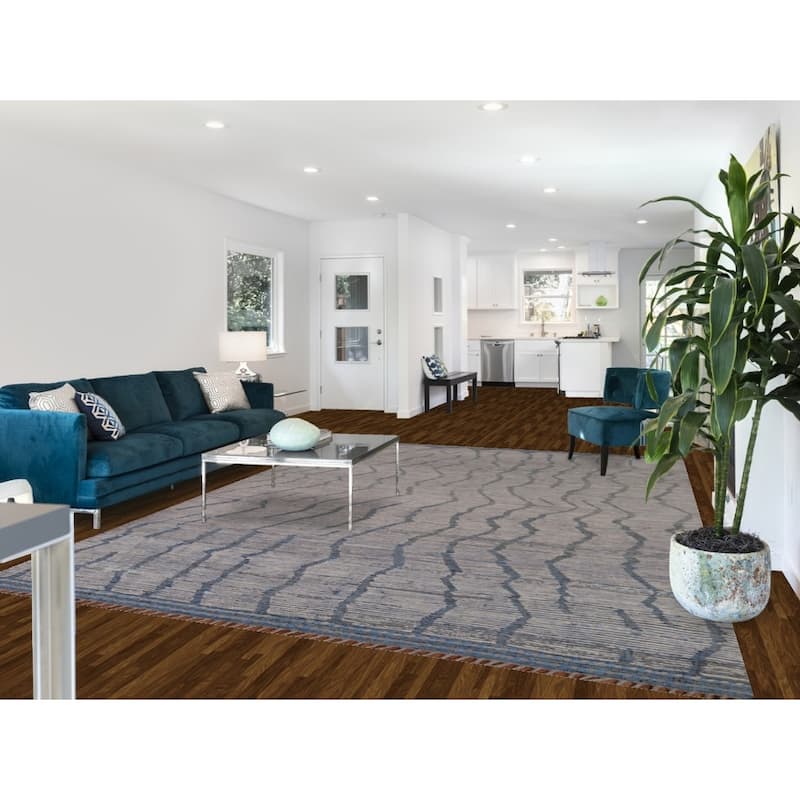 Moroccan Oriental Area Rug Hand-Knotted Bedroom Wool Carpet - 8'7"x 11'10"