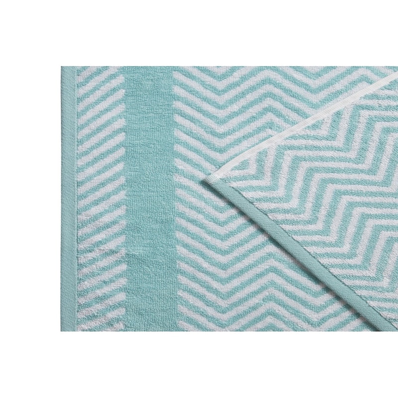 Kathy Ireland 6 Piece Chevron Jacquard Towel Set with LetsDry