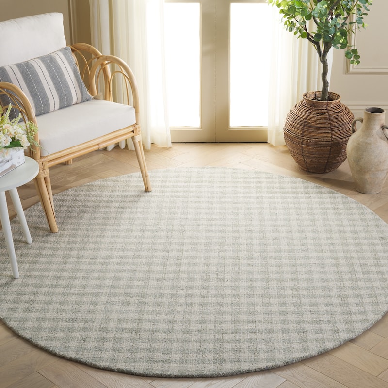 SAFAVIEH Handmade Ebony Katarin Contemporary Wool Rug