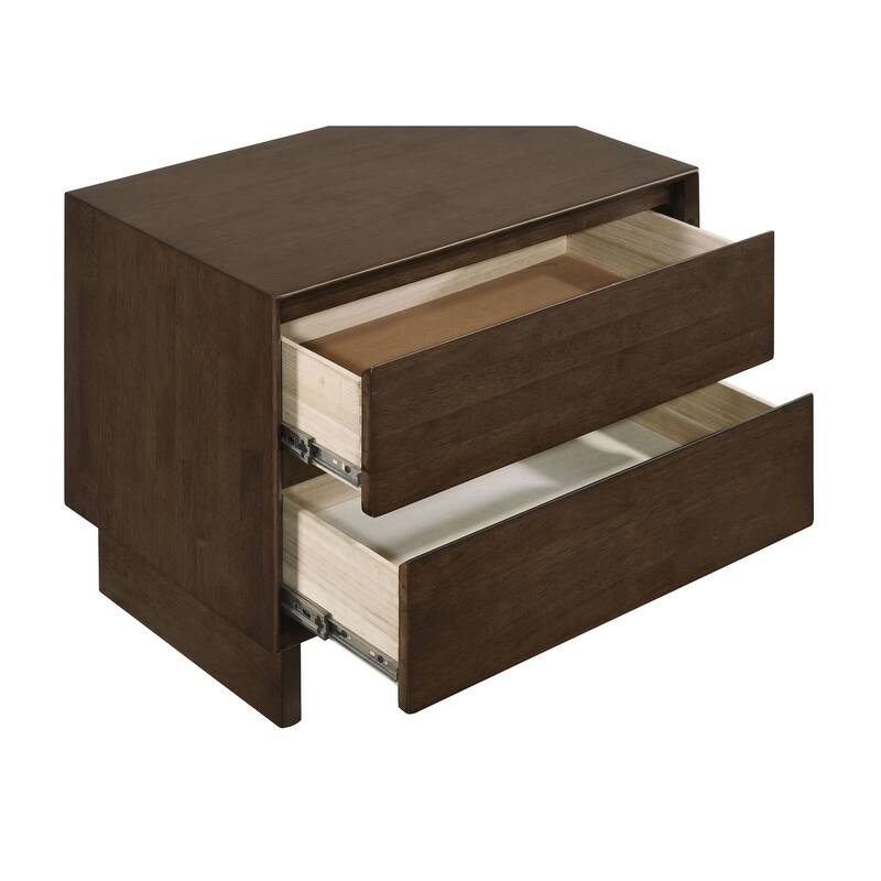 Hemlock Warm Brown 2-drawer Nightstand Bedside Table