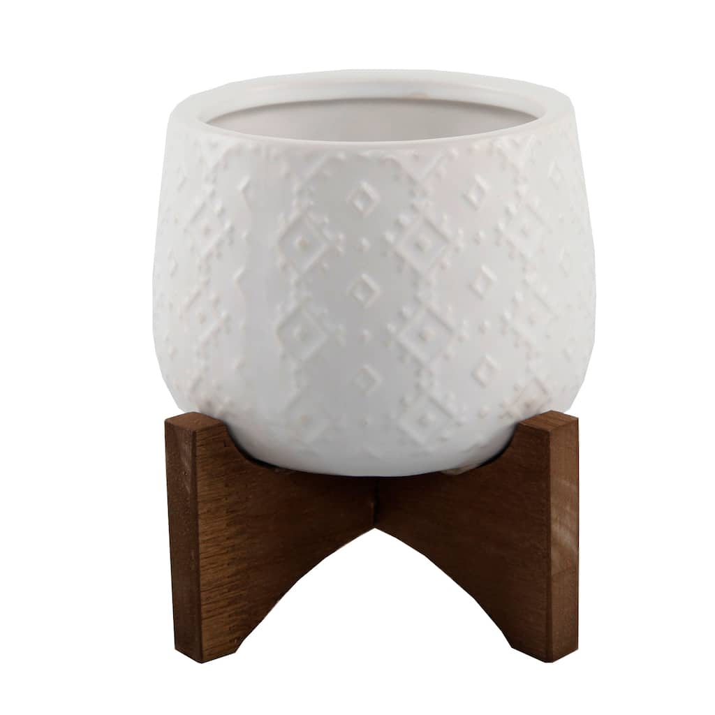 Mid-Century 3.5" Indian Ceramic on Stand