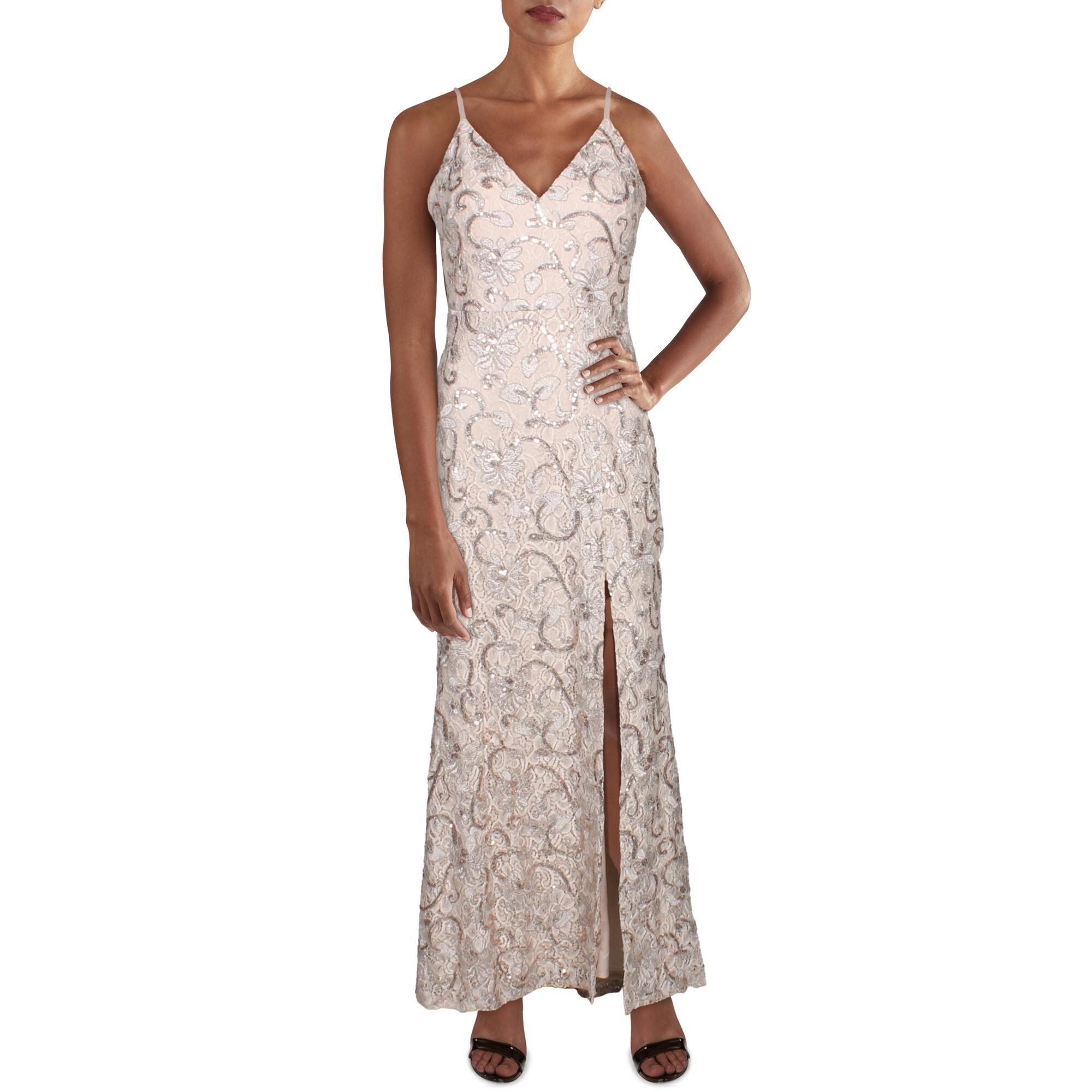 vince camuto blush sequin dress