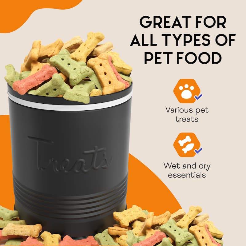 Amici Pet Retro Storage Canister Treats Jar - 72 oz