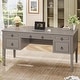 preview thumbnail 151 of 156, Farmhouse Executive L Shaped Desk Home Office Desk with Drawers and Storage Cabinet & Power Outlet