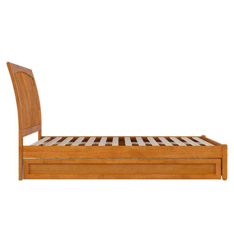 Roslyn Platform Bed with Panel Footboard and Twin Trundle