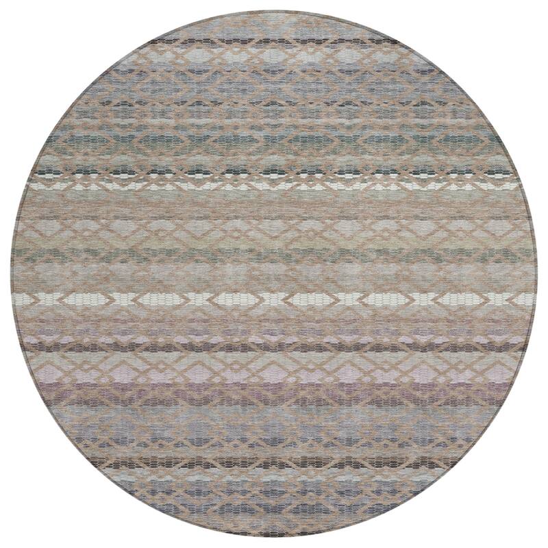 Machine Washable Indoor/ Outdoor Cabo Stripe Chantille Rug