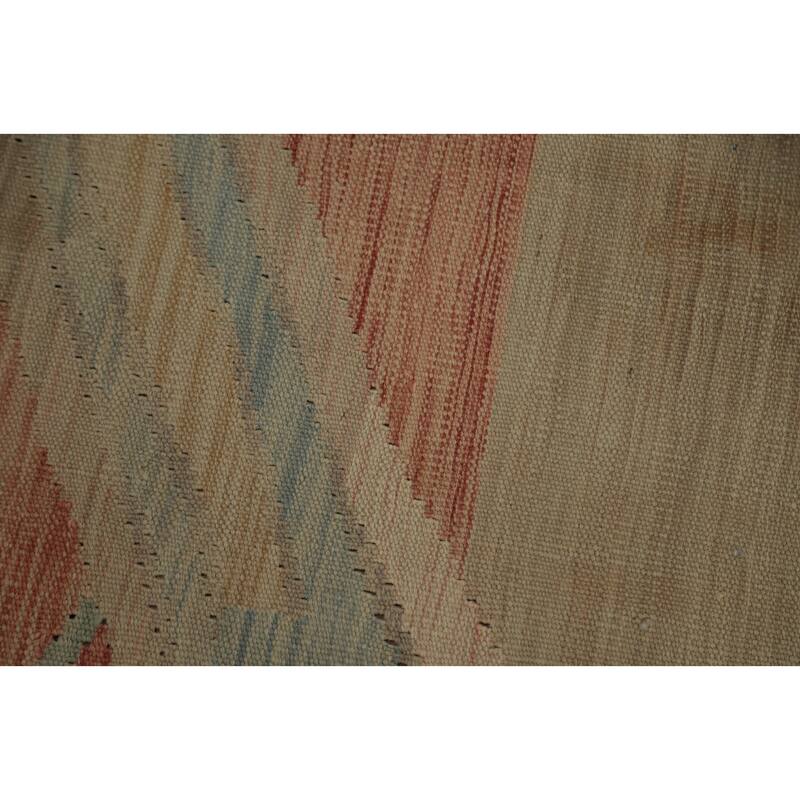 Hand Woven Oriental 100% Wool Carpet Southwestern Tribal Multi-Colored Kilim Area Rug - 8' 0'' X 5' 0''