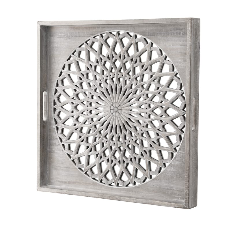 Wood Accent Wall Mirror