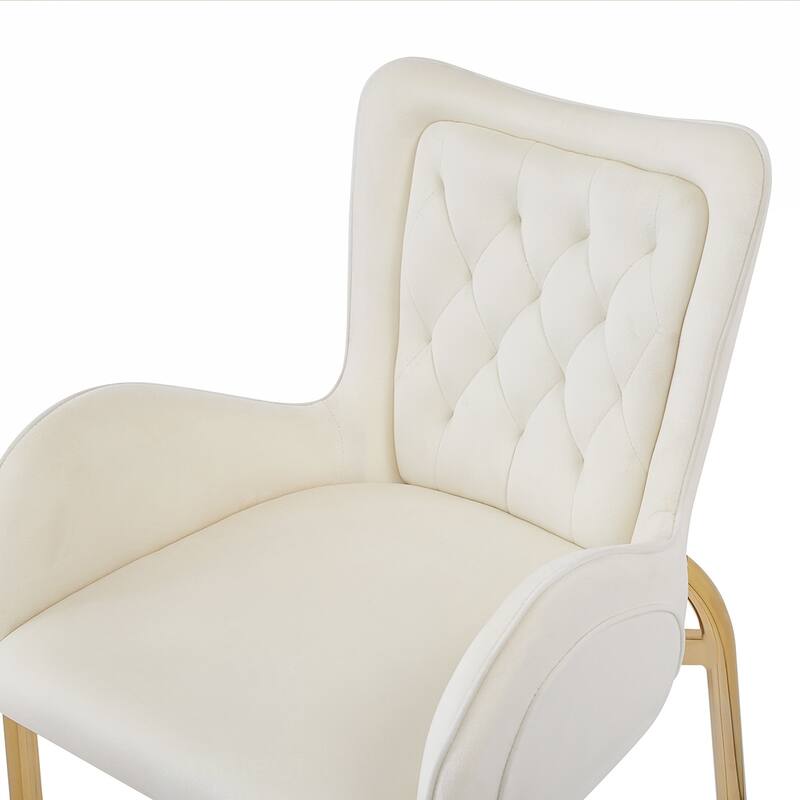 2PCS Velvet Bar Stool Arm Chairs