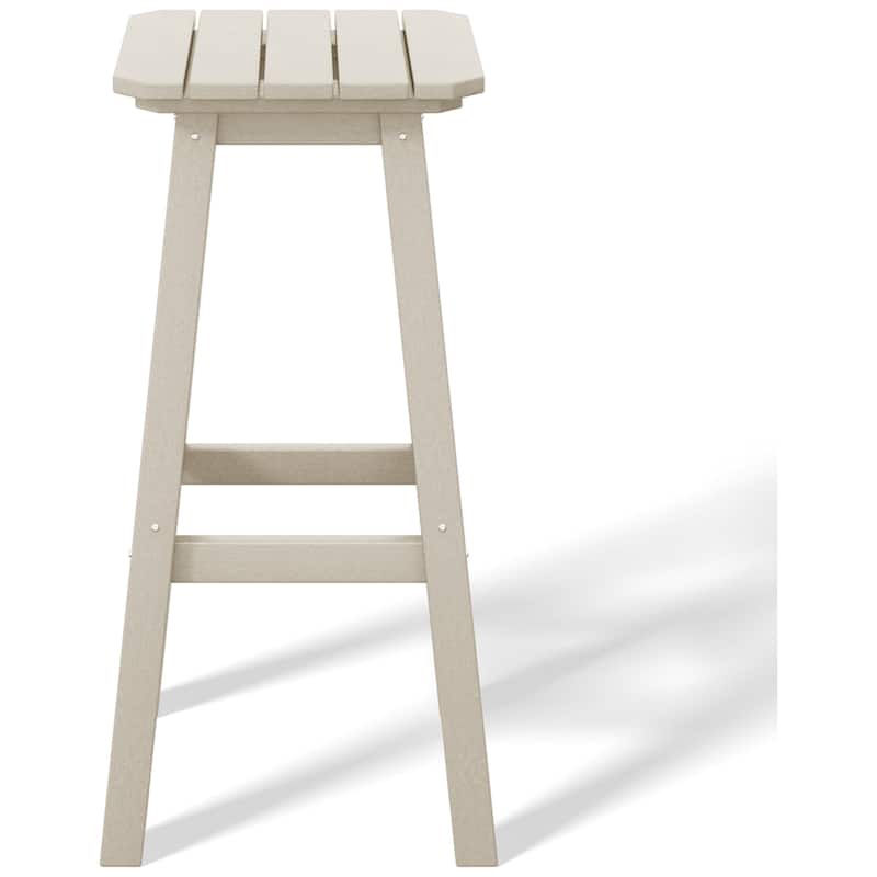 Polytrends Laguna Hdpe All Weather Outdoor Patio 29" Square Bar Stool (Set Of 2)