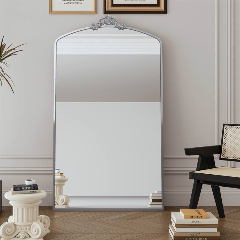 36x66 Inch Ornate Arch Full Length Mirror Oversized Wall Mirror