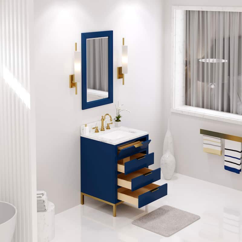 Bristol Carrara White Marble Countertop Vanity