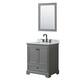 Option Dark Gray / White Carrara Marble Top / Matte Black