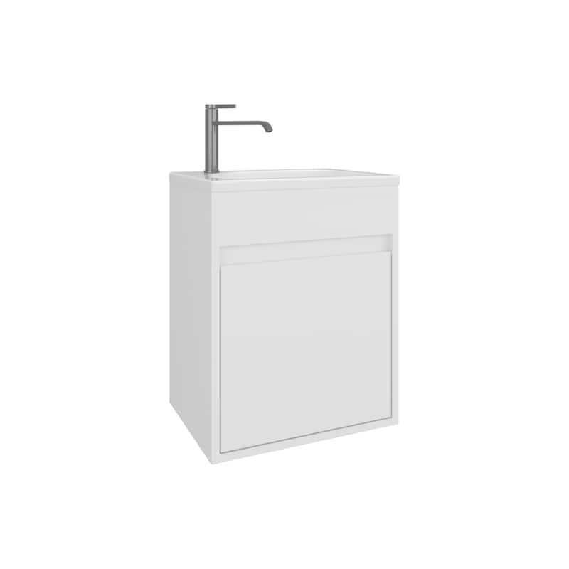 Bathroom Vanity, 1 Door with durable engineered wood construction,Easy to assemble