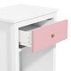 preview thumbnail 19 of 37, Wooden Kids Nightstand with One Drawer and One Shelf