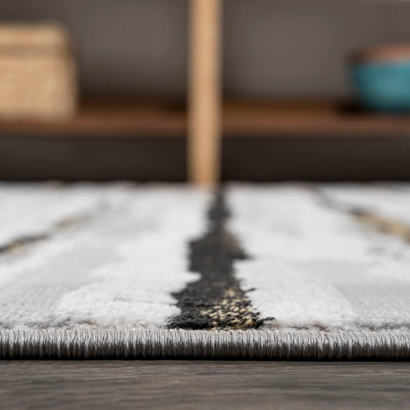 JONATHAN Y Timeworn Modern Stripe Area Rug