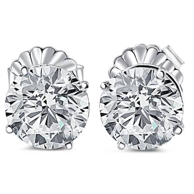 6.00CT Round Diamond Studs White Gold Lab Grown