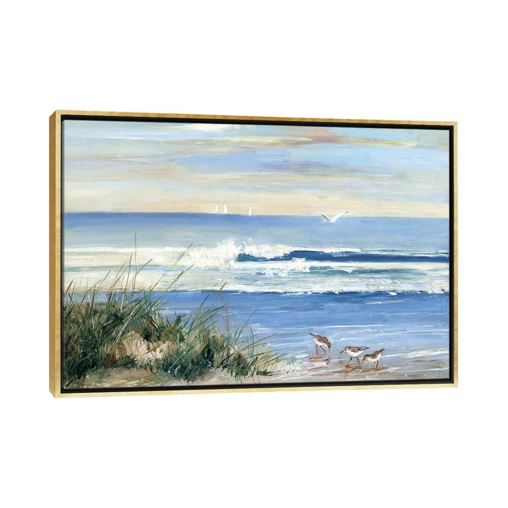 iCanvas "Beach Combers" by Sally Swatland Framed Canvas Print