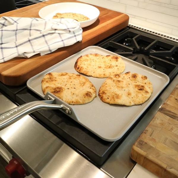 TECHEF CeraTerra 11 Inch Ceramic Nonstick Square Griddle Pan