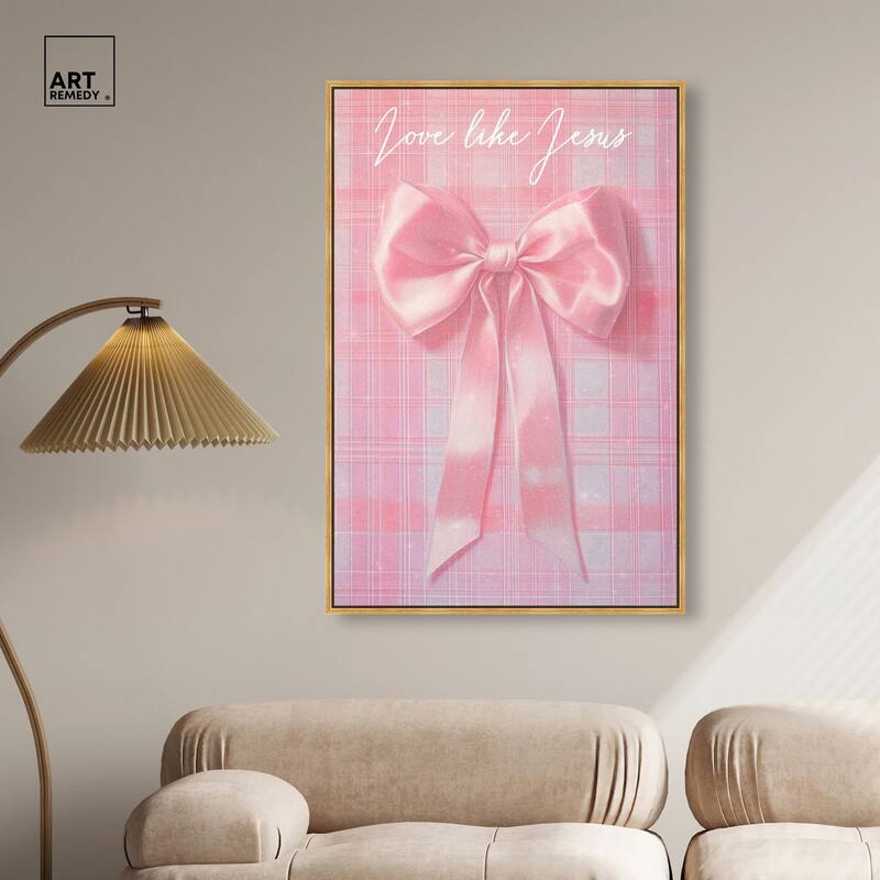 Love Like Jesus Bow Canvas by Art Remedy
