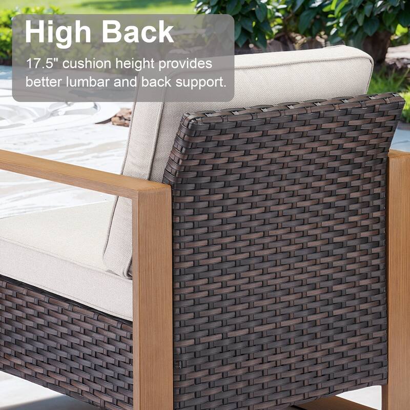 Gymojoy Outdoor Wicker Patio Furniture Sofa Set