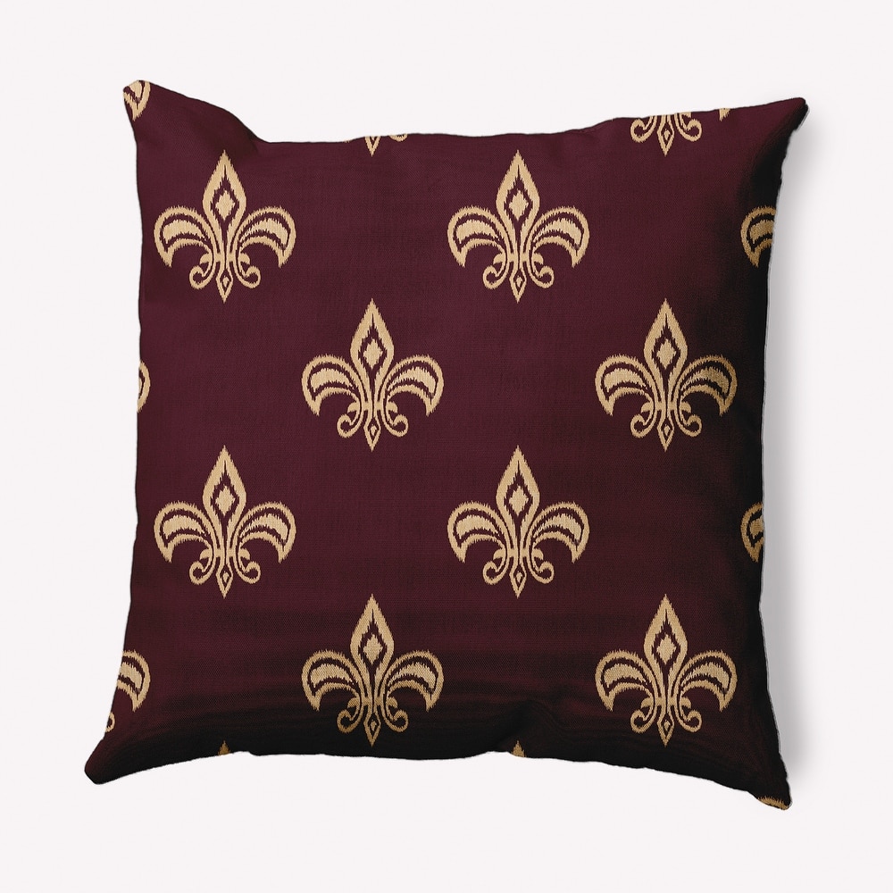 Fleur de Lis Indoor/Outdoor Throw Pillow