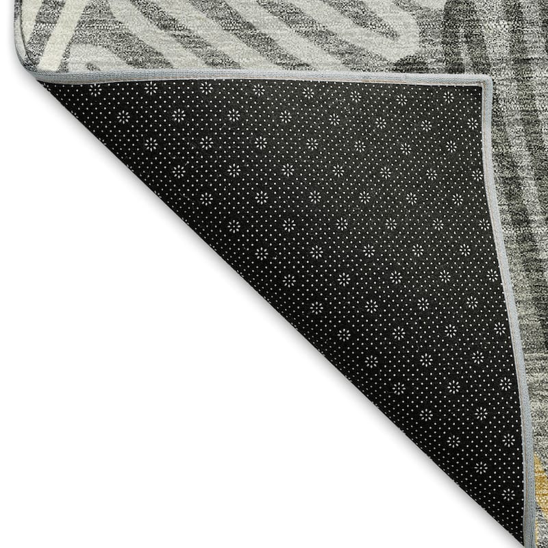 Premium Washable Super Soft Contemporary Leaf Mayfield Rug