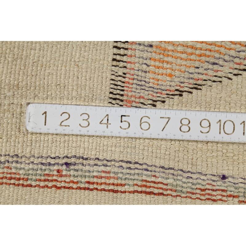 Oushak Turkish Runner Rug Hand-Knotted Wool Carpet - 3'4"x 12'8"