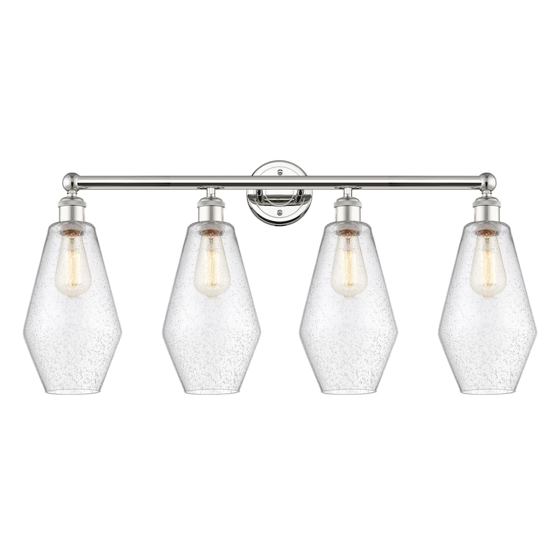 Innovations Lighting Cindyrella - 4 Light 34" Bath Vanity Light - Polished Nickel/Seedy
