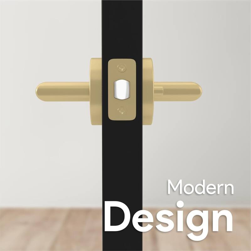 Mega Handles RONN Privacy Flat Lever for Hallway, Closet, and Bathroom I Reversible Keyless Door Lock