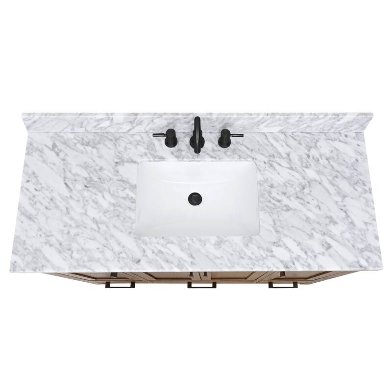 Avanity Modero 48 in. Single Sink Bathroom Vanity with Carrara Marble Top - 49"W x 22"D x 35"H