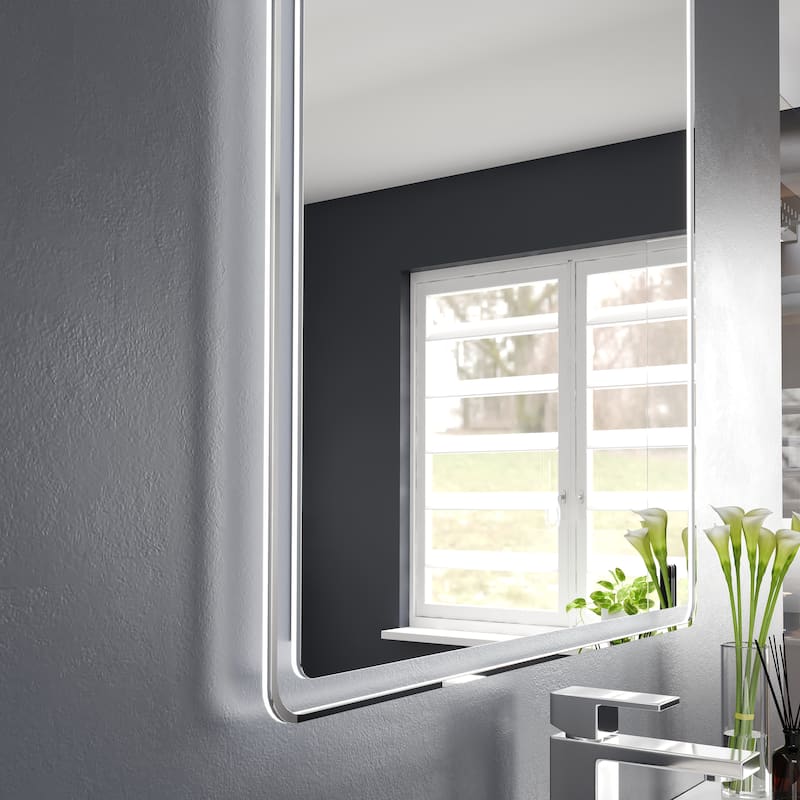 Eviva Velari 36" x 42" Rectangular Frameless Mirror - Clear