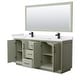 preview thumbnail 45 of 45, Strada 72-Inch Double Vanity Set, Cultured Marble Top, 70-Inch Mirror