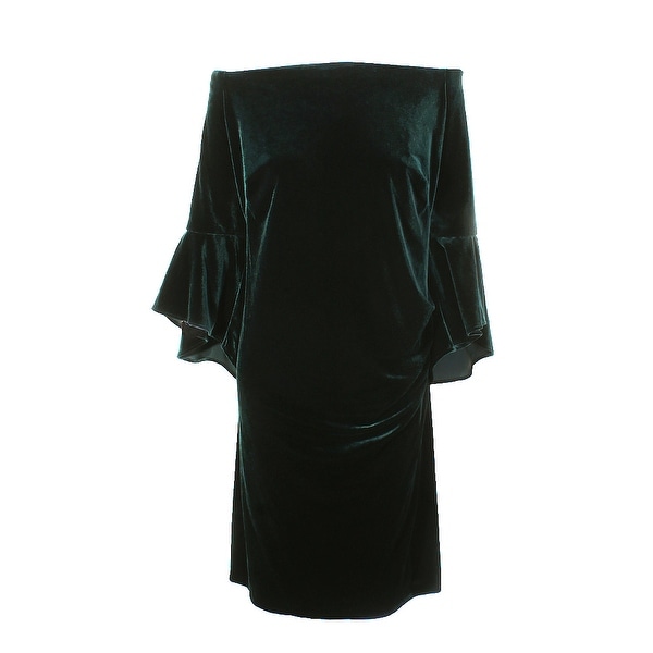 ralph lauren green velvet dress