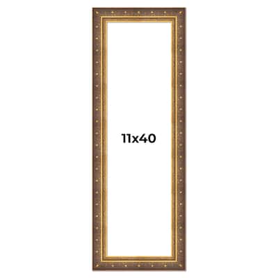 11x40 Frame Gold Real Wood Picture Frame